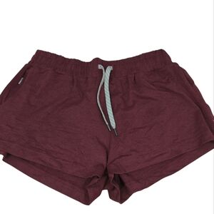 Women's Small New Vuori Burgundy Athletic Shorts with Drawstring